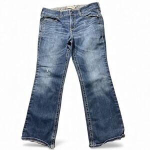 Ariat Real Denim Blue Jeans Women's 33R Bootcut Mid Rise Western Rodeo FLAWS